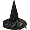 The Costume Center Black Witch Hat with Skull Bone Women Adult Halloween Costume Accessory - One Size